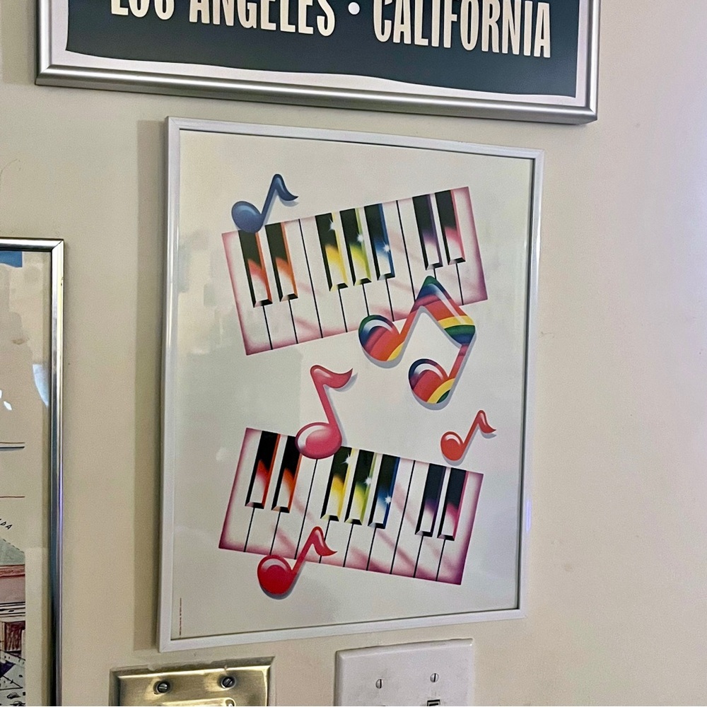 Framed Vintage Lisa Frank Piano Print